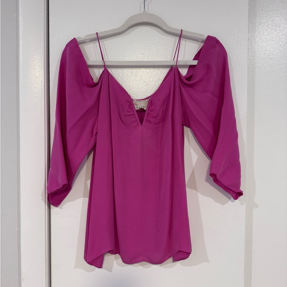 Nicole Miller Vibrant Pink Blouse